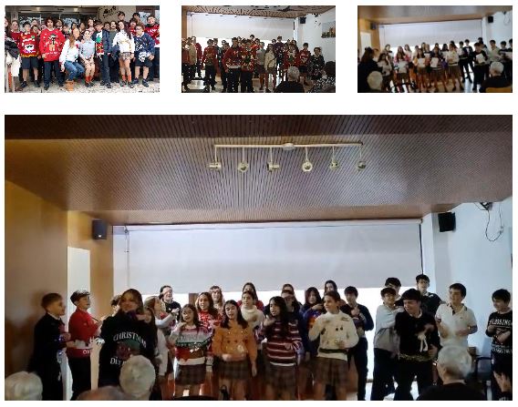 Villancicos 1°ESO en residencia de personas mayores Albertia