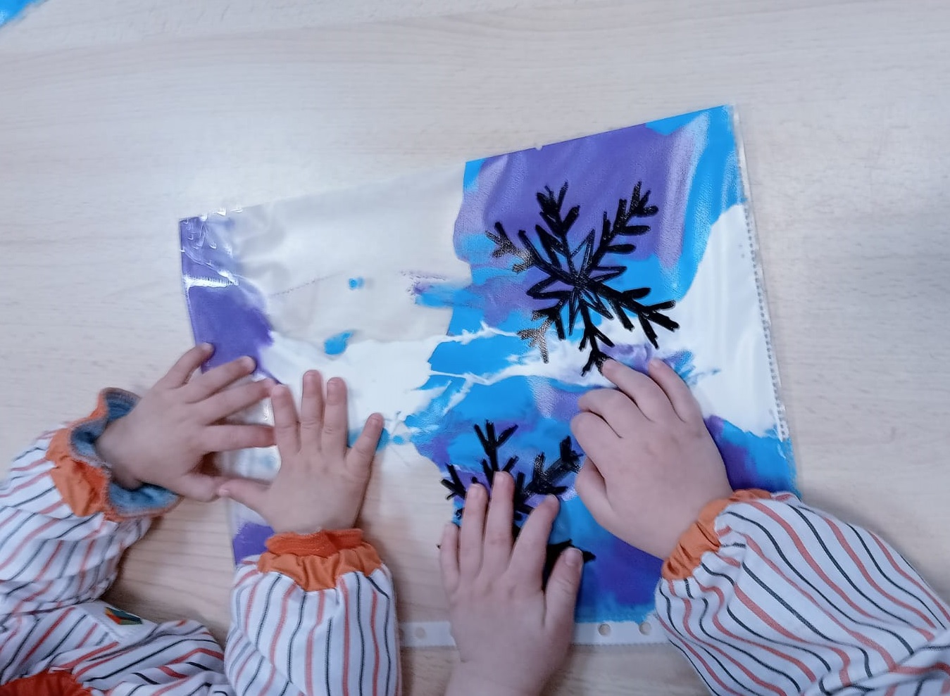 Arte invernal en bolsitas