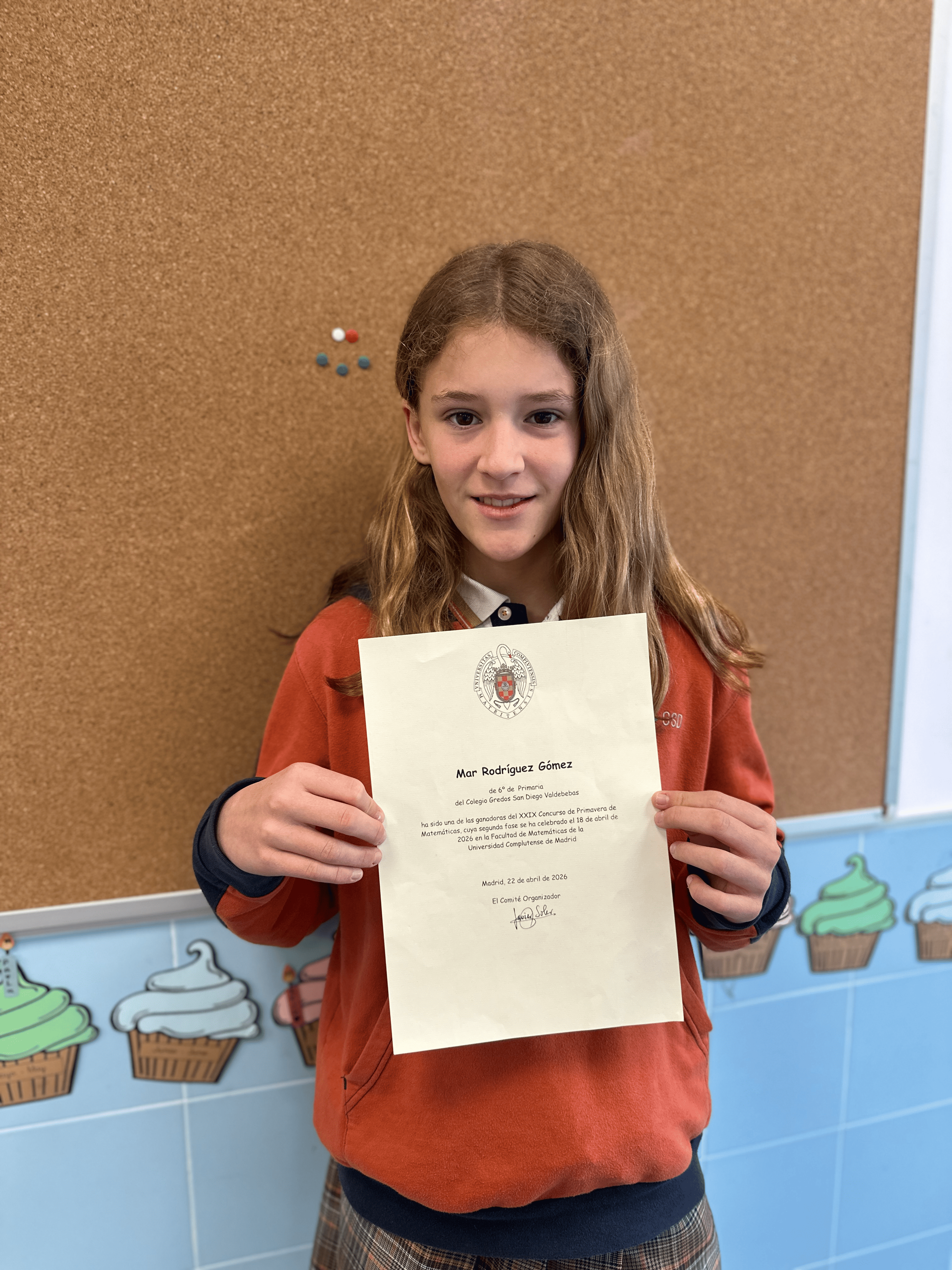Nuestra alumna Mar RodrÃguez Gómez, ganadora del XXIX Concurso de Primavera de Matemáticas